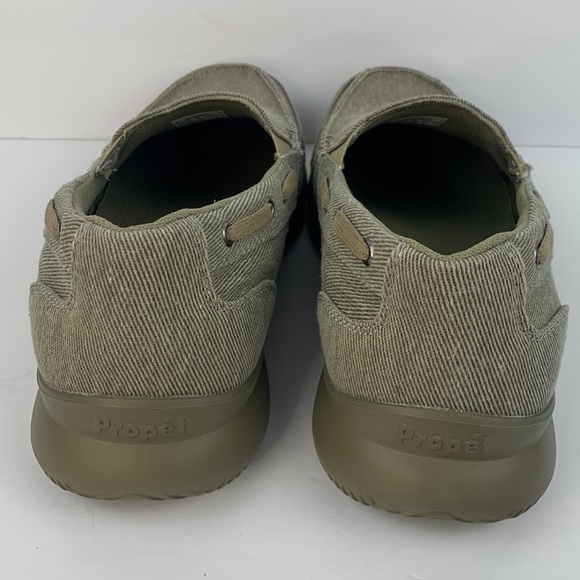 Propet mens tan canvas slip on shoes size 9 XX(5E) - Picture 3 of 12